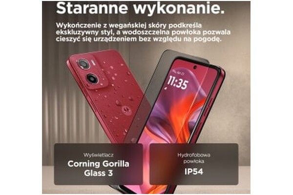 Smartfon Motorola moto g05 czerwony 6.67" 4.0GB/256.0GB