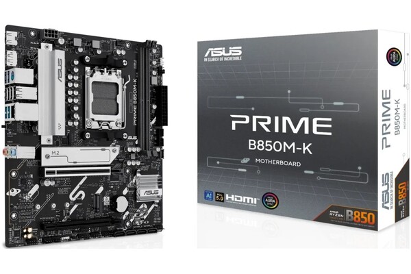 Płyta główna ASUS B850M-K Prime Socket AM5 AMD B850 DDR5 microATX