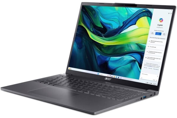 Laptop ACER Aspire 1 16.0" Intel Core Ultra 5 115U Intel 16GB 512GB SSD M.2 Windows 11 Home szary