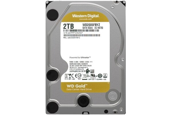 Dysk wewnętrzny WD Gold HDD SATA (3.5") 2TB