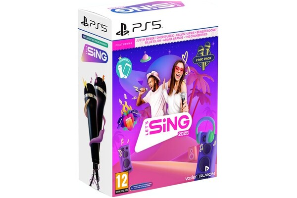 Lets Sing 2025 + 2 mikrofony PlayStation 5