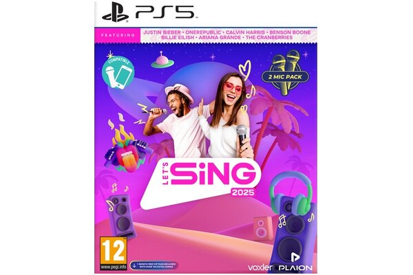 Lets Sing 2025 + 2 mikrofony PlayStation 5