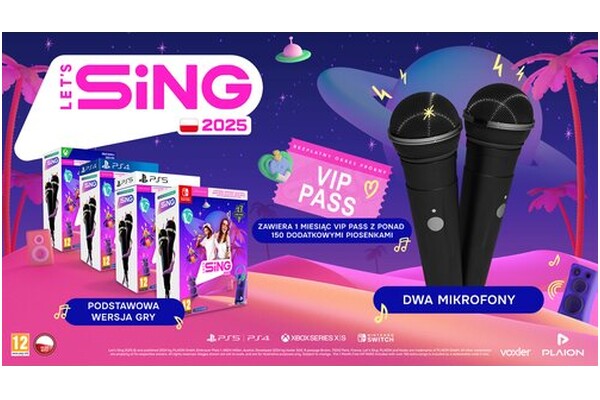 Lets Sing 2025 + 2 mikrofony PlayStation 5