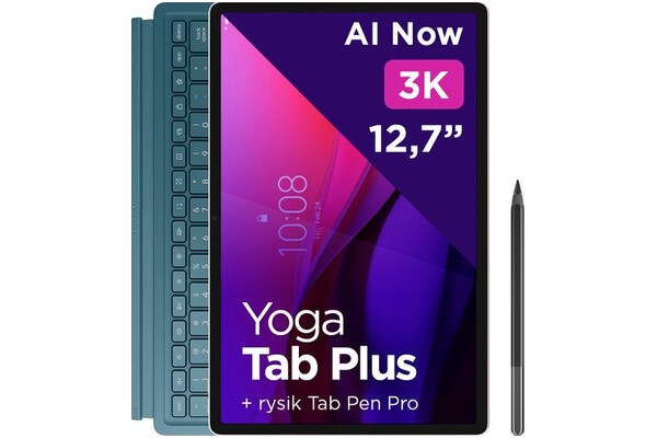 Tablet Lenovo TB520FU Yoga Tab Plus 12.70" Qualcomm Snapdragon 8 Gen 3 16.0GB/256GB, WiFi, niebieski + Klawiatura