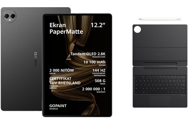 Tablet Huawei MatePad 12 Pro 12.20" HiSilicon Kirin 9000S 12.0GB/512GB, WiFi, czarny + Klawiatura