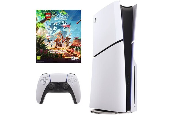 Konsola Sony PlayStation 5 Slim biało-czarny + LEGO Horizon Adventures Gra PS5