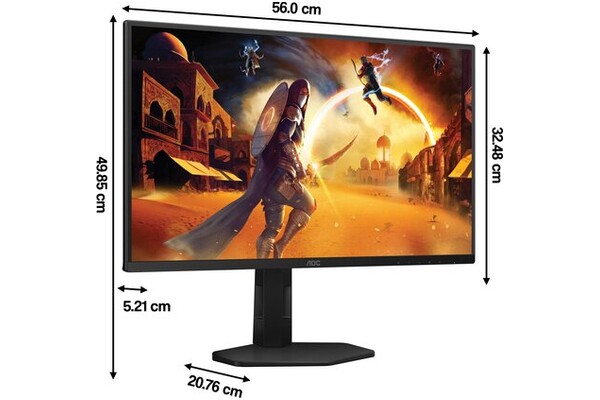 Monitor 24.5" AOC 25G4SXU czarno-szary