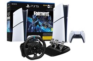 Konsola Sony PlayStation 5 Slim Digital biało-czarny + Kierownica