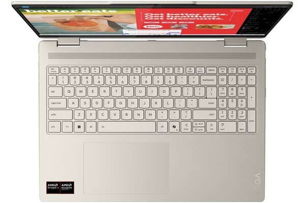 Laptop Lenovo Yoga 7 16.0" AMD Ryzen AI 7 350 350 AMD Radeon 860M 16GB 512GB SSD Windows 11 Home perłowy