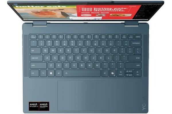 Laptop Lenovo Yoga 7 14.0" AMD Ryzen AI 5 340 340 AMD Radeon 840M 16GB 512GB SSD Windows 11 Home niebieski
