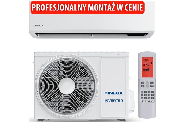 Klimatyzator ścienny SPLIT z montażem Finlux FNAC1S09WH 2500W 52dB