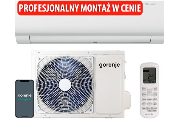 Klimatyzator ścienny SPLIT z montażem Gorenje REA26IN/REA26OUT 2600W 56dB