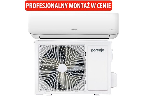 Klimatyzator ścienny SPLIT z montażem Gorenje PAN35IN/PAN35OUT 3500W 40dB