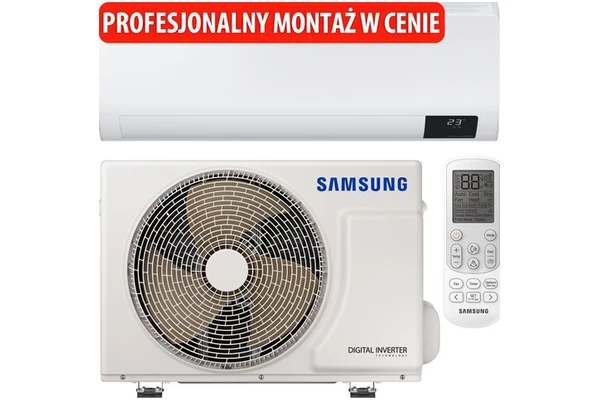 Klimatyzator ścienny SPLIT z montażem Samsung AR24TXHZAWKN/EU Luzon 6500W 62dB