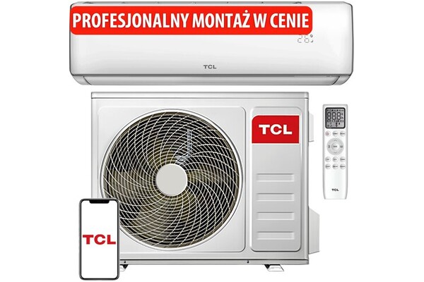 Klimatyzator ścienny SPLIT z montażem TCL TAC18CHSDXA71I Elite 5100W 53dB