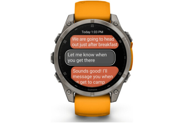 Smartwatch Garmin Fenix 8 Sapphire czarno-pomarańczowy