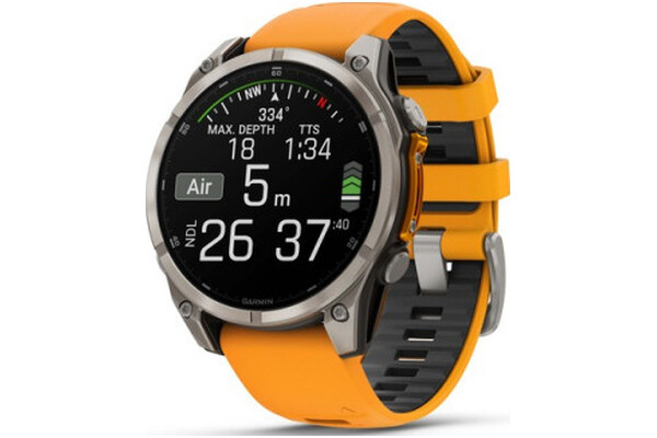 Smartwatch Garmin Fenix 8 Sapphire czarno-pomarańczowy