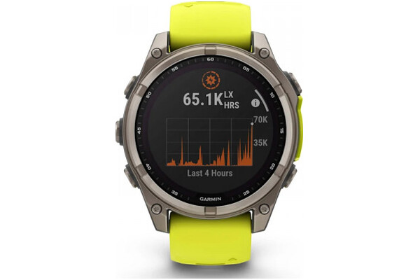 Smartwatch Garmin Fenix 8 Sapphire Solar grafitowo-żółty
