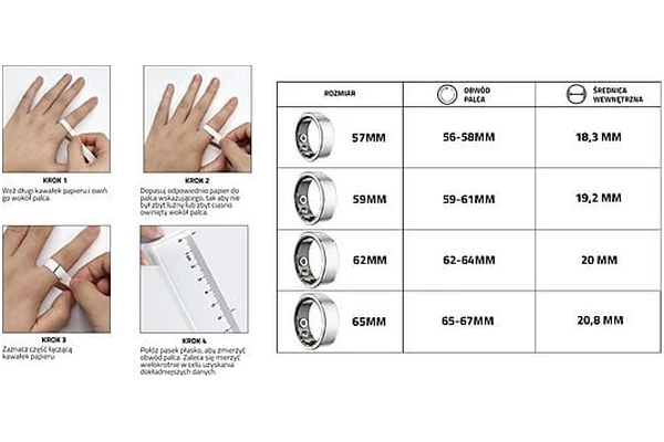 Smartring OneRing 59 mm srebrny