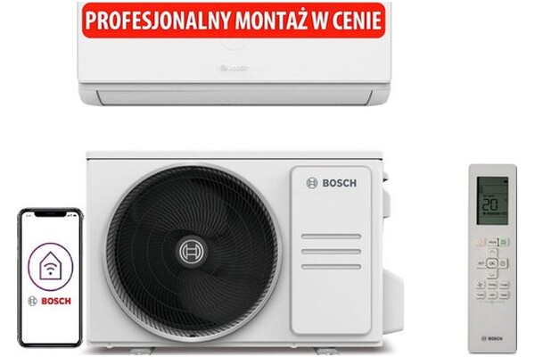 Klimatyzator ścienny SPLIT z montażem Bosch CL4000I 26 E Climate 2600W 54dB