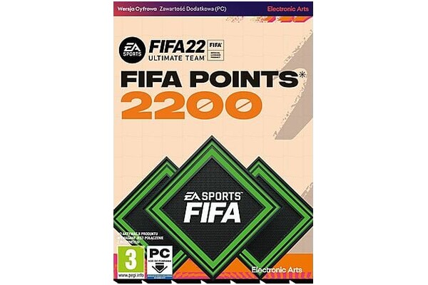 Karta Pre paid FIFA 22 Edycja 2200 FIFA Points PC