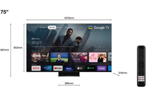 Telewizor TCL 75" 4K Ultra HD 75C845