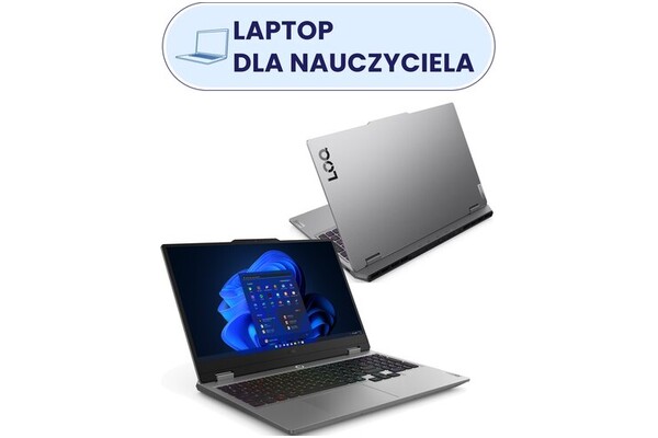 Laptop Lenovo LOQ 15 15.6" Intel Core i7 13650HX NVIDIA GeForce RTX 5070 32GB 512GB SSD Windows 11 Home szary