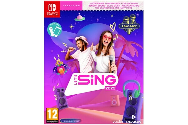 Lets Sing 2025 + 2 mikrofony Nintendo Switch