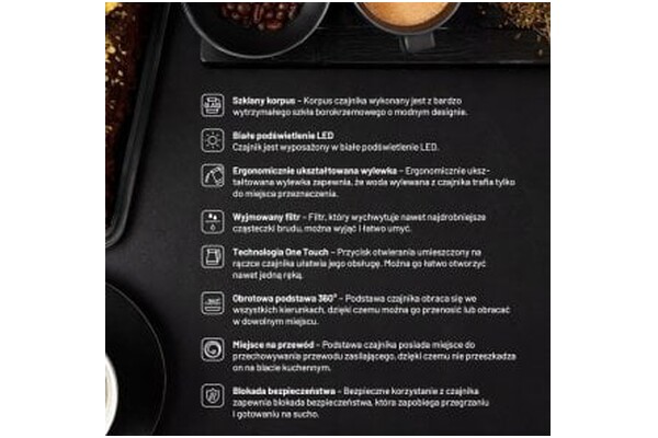 Czajnik elektryczny Lauben 17GG 1.7l 2200W