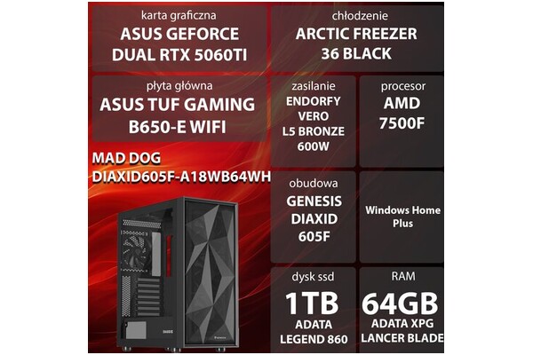 Mad Dog DIAXID605F-A18WB64WH