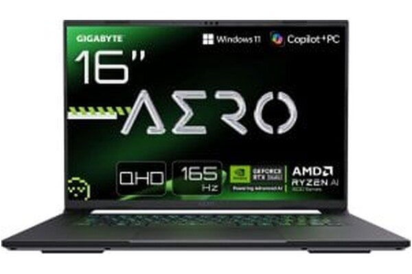 Laptop GIGABYTE Aero 16.0" AMD Ryzen AI 7 350 350 NVIDIA GeForce RTX 5070 32GB 1TB SSD M.2 Windows 11 Home czarno-biały