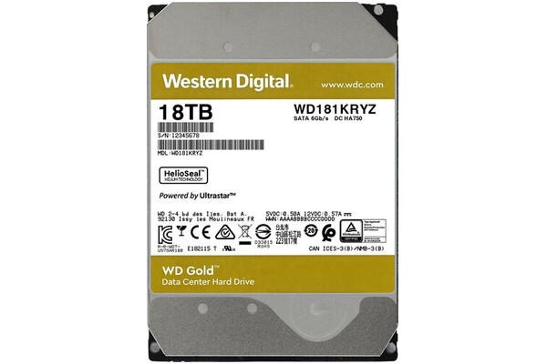 Dysk wewnętrzny WD Gold HDD SATA (3.5") 18TB