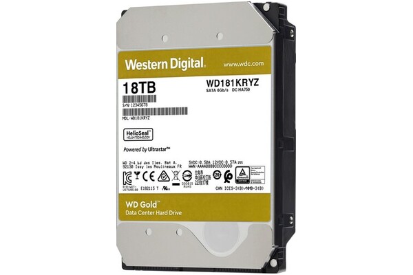 Dysk wewnętrzny WD Gold HDD SATA (3.5") 18TB