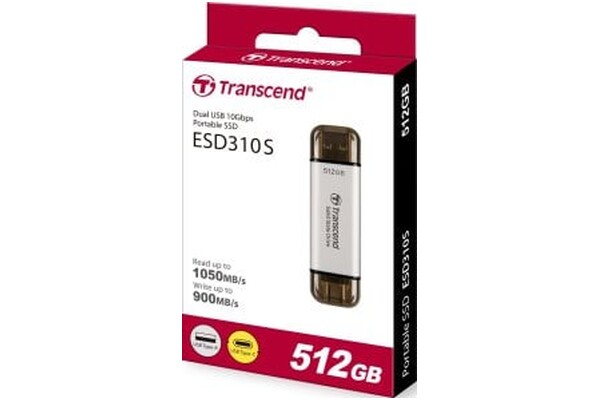 Dysk zewnętrzny SSD Transcend ESD310S 256GB srebrny