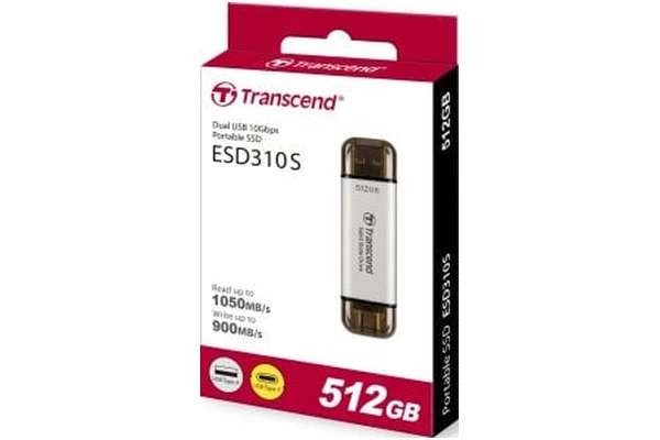 Dysk zewnętrzny SSD Transcend ESD310S 256GB srebrny
