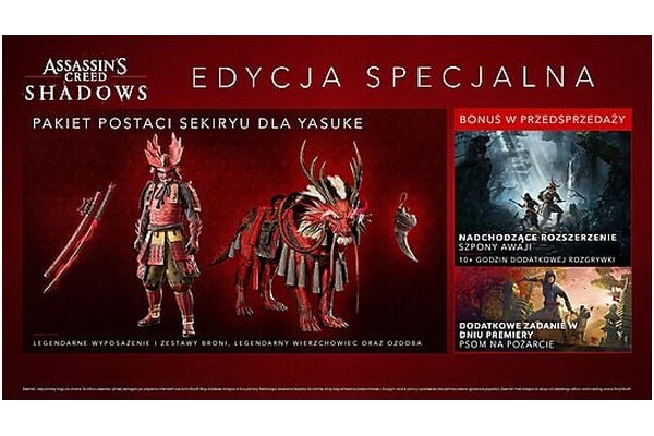 Assassins Creed Shadows Edycja Specjalna + Steelbook PlayStation 5