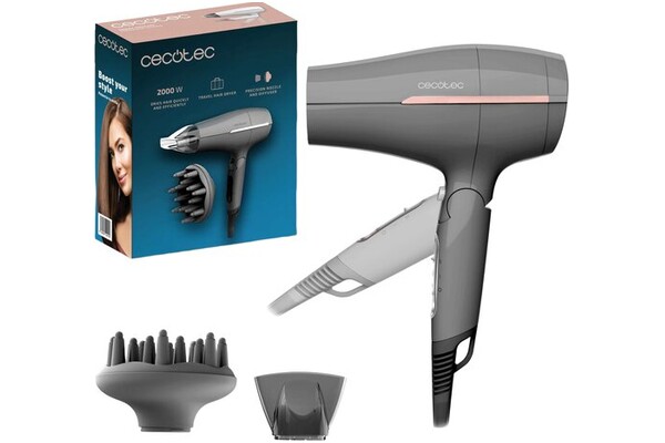 Suszarka Cecotec Bamba IoniCare Power&go 2000W kolor szary