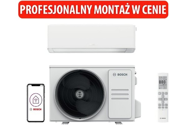 Klimatyzator ścienny SPLIT z montażem Bosch CL7000I 26 E Climate 2500W 56dB