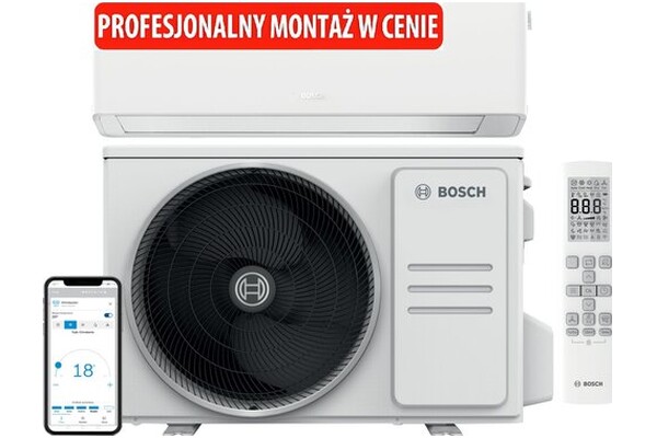 Klimatyzator ścienny SPLIT z montażem Bosch CL7000I-SET 53 ES Climate 1600W 60dB