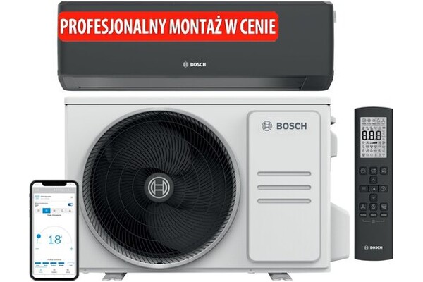 Klimatyzator ścienny SPLIT z montażem Bosch CL7000I-SET 53 EB Climate 1600W 60dB