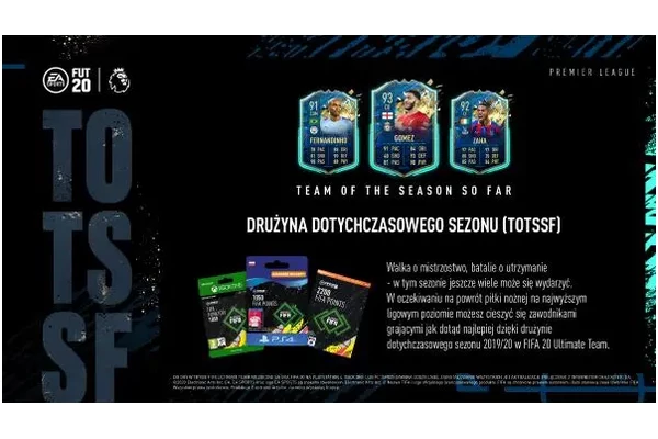 FIFA 20 Edycja 2200 punktów dodatek PC