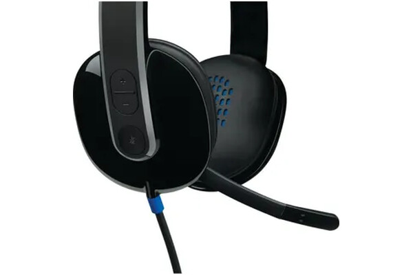 Słuchawki Logitech H540 Nauszne Przewodowe czarno-niebieski