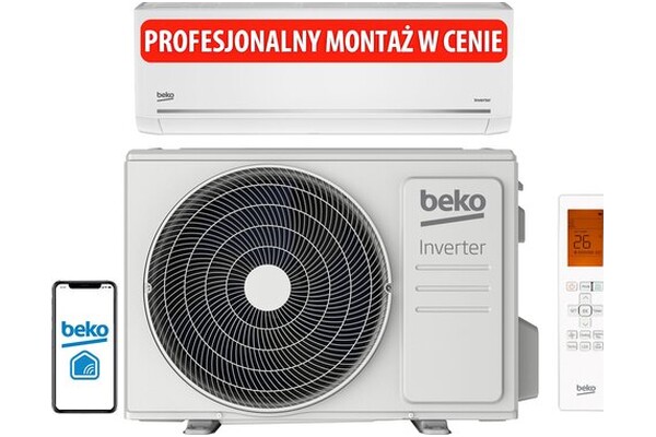 Klimatyzator ścienny SPLIT z montażem Beko BEHPG185 5300W 56dB