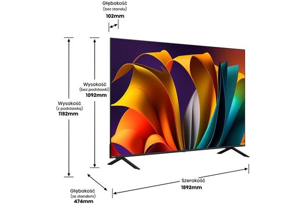 Telewizor Hisense 85" 4K Ultra HD 85A6N