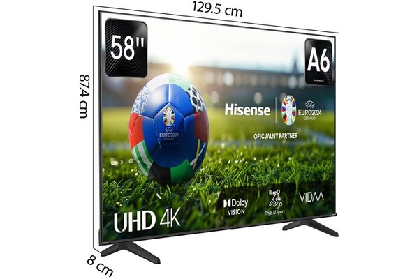 Telewizor Hisense 58" 4K Ultra HD 58A6N