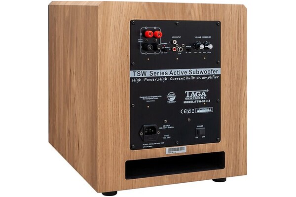 Subwoofer Aktywny TAGA Harmony TSW-90 V4 , Dąb