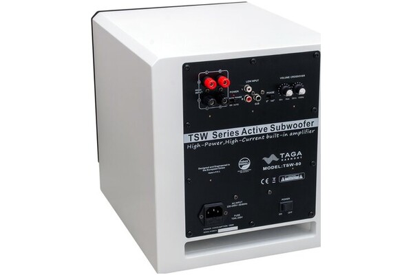 Subwoofer Aktywny TAGA Harmony TSW-80 , biały