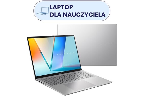 Laptop ASUS Vivobook S16 16.0" Intel Core Ultra 7 255H Intel Arc 140T 16GB 1TB SSD Windows 11 Home srebrny