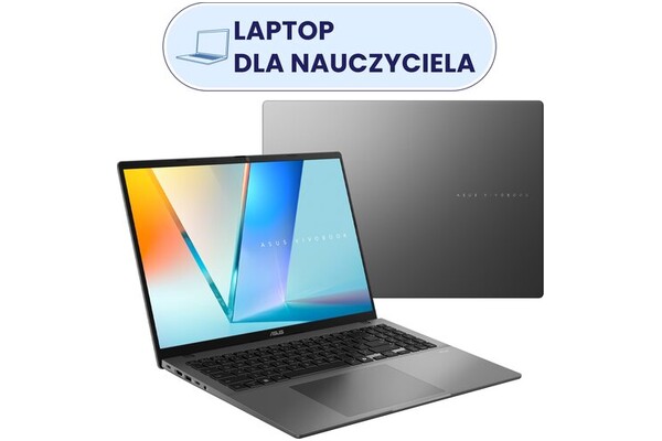 Laptop ASUS Vivobook S16 16.0" AMD Ryzen 7 260 AMD Radeon 780M 16GB 512GB SSD Windows 11 Home szary