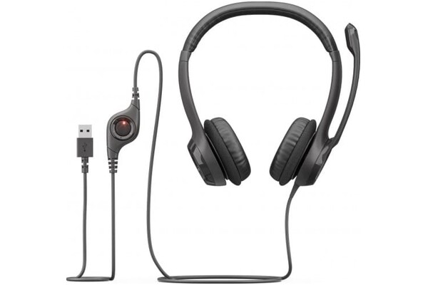 Słuchawki Logitech H390 Nauszne Przewodowe szary